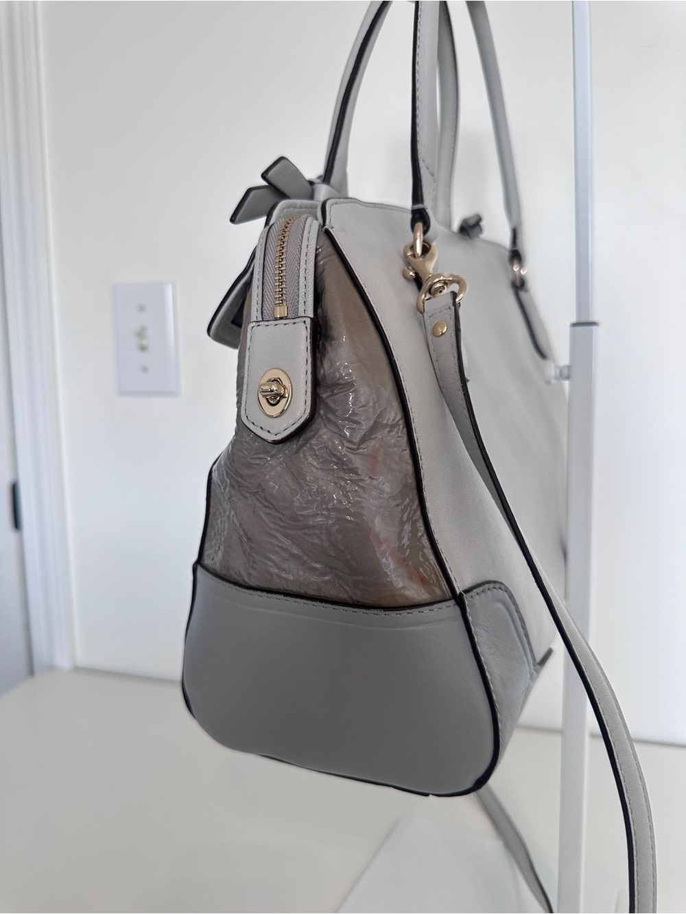 Coach Colorblock Leather Flap Satchel - Picture 7 of 16